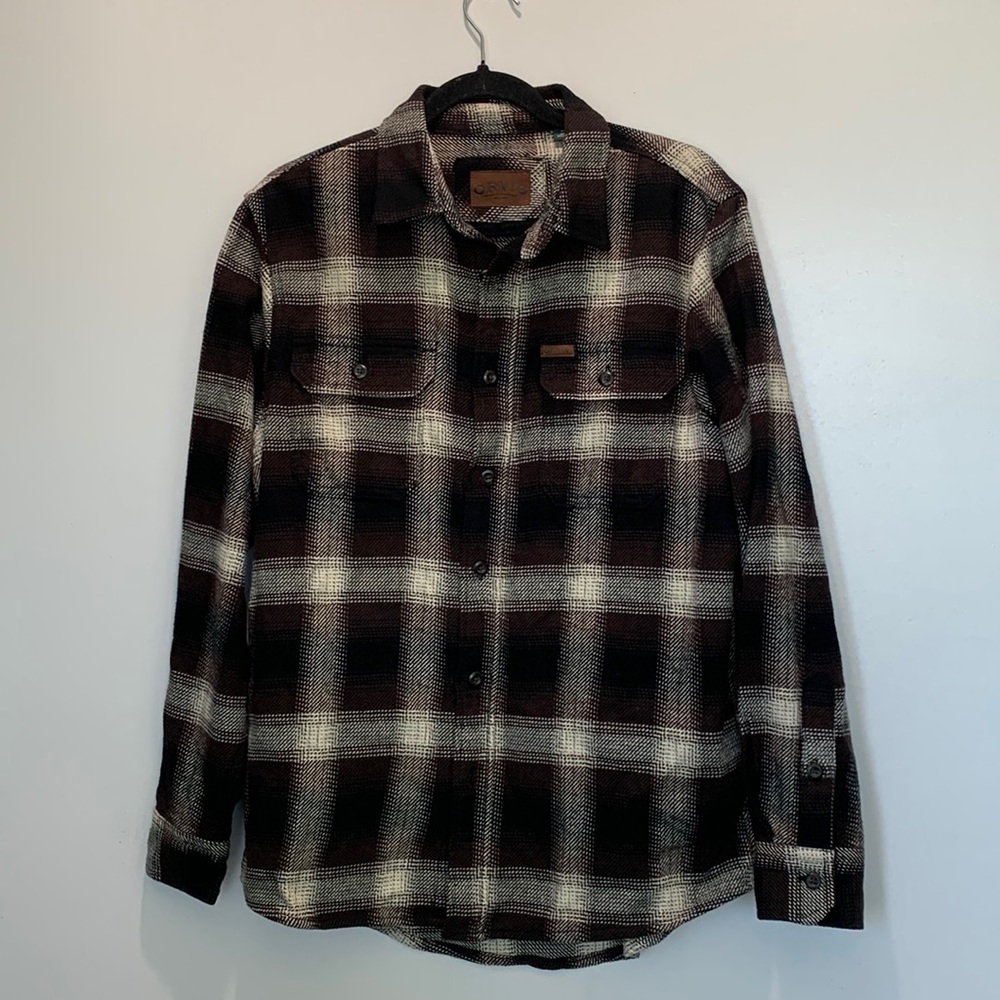 Orvis Black & Cream Plaid Lightweight Shirt Jacket